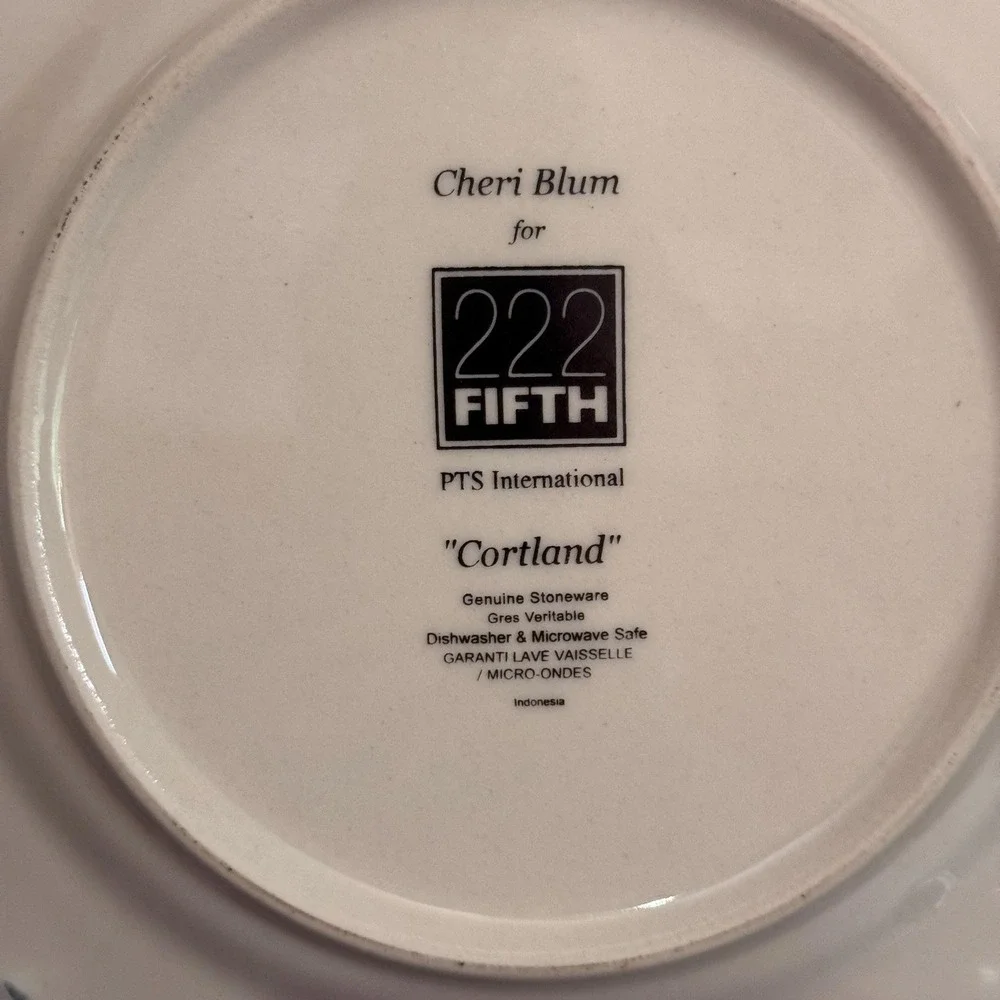 Cheri Blum 222 Fifth Cortland Salad Plate 8.25